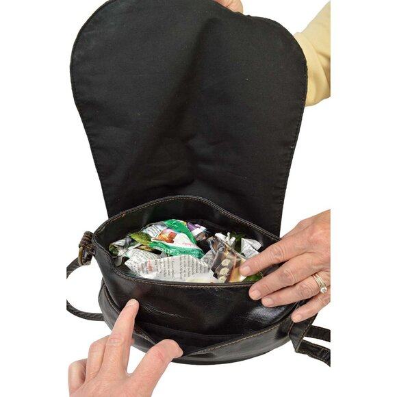 LEVI'S BLACK VINYL SHOULDER BAG PURSE - Picture 6 of 13